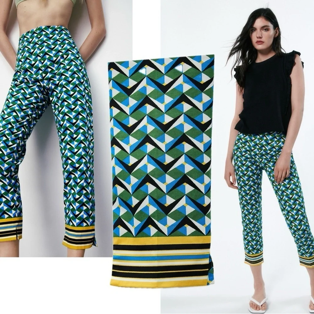 Zara blue green